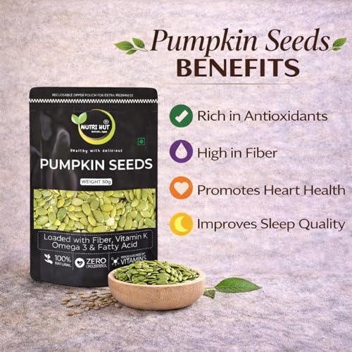Image of Nutri Hut 6-in-1 Super Seeds Combo Pack | Pumpkin, Sunflower, Flax, Chia, Basil (Sabja) & Sesame Seeds | 50g Each | Rich in Protein, Fiber & Omega 3 | 100% Natural | Superfood for Energy (300g)