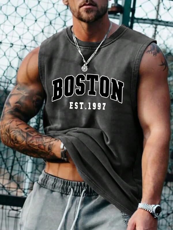 Image of The Modern Soul Men Cotton Blend Athletic Gym Tank Tops Sleeveless Sports Vest