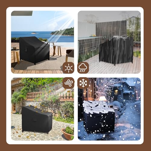 Ibirdie 29"W X 30"D X 36"H 2PACK Waterproof Outdoor Chair Covers 29W 30D 36H Inch 2 Pack Patio Furniture Covers thumb #3