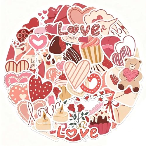 JOOTUEPO 58 Piezas Pegatinas de Amor, San Valentín Calcomanías