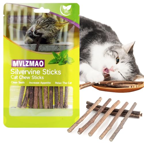 Silvervine-Sticks-for-Cats-Natural-Catnip-Kitten-Cat-Chew-Stick-Toys-Chew-Sticks-Teeth-Molar-Chewing-Toys-for-Cat-Kitty-Gifts Silvervine Sticks for Cats Natural Catnip Kitten & Cat Chew Stick Toys Chew Sticks Teeth Molar Chewing Toys for Cat Kitty Gifts - Image 1