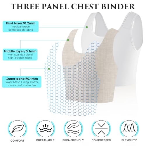 Soutien-gorge de compression XUJI pull FTM avec effet binder plat et invisible - 4