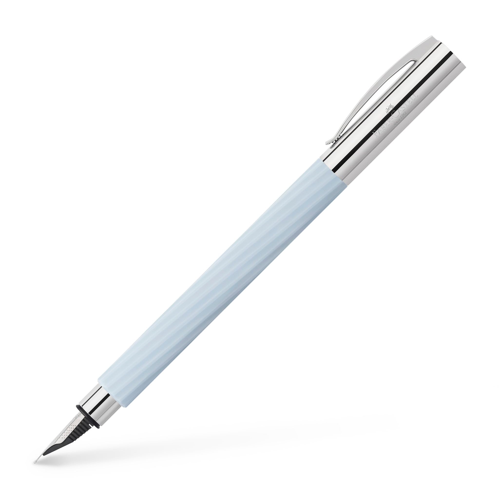 Amazon | Faber Castell Ambition 万年筆 イタリックアイスブルー 極細