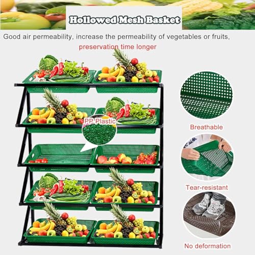 Espositore da banco per Frutta e Verdura - Ideale per Snack, Prodotti freschi, supermercati e mercati - Perfetto per l'allestimento di Negozi di Alimentari.