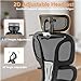 FLEXISPOT ErgoX-S Big and Tall Mesh Office Chair, Computer Desk Chair Adjustable Swivel with Footrest Lumbar Support Headrest and 360°Rotation for Home Office, Black Foam