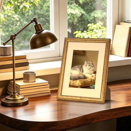 Image of upsimples 8.5 by 11 Picture Frame, Vintage Frames Decor, 1Pack Bronze | Fit 6x8 and 8.5x11 Photo, Wall or Tabletop Display, Antique-style Decoration, Rustic Farmhouse Decor, For Weddings