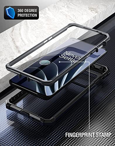 Poetic Guardian Case Designed For Oneplus 10 Pro 5G, Built-In Screen Protector Work With Fingerprint Id, Full Body Hybrid Shockproof Bumper Cover Case, Black/Clear #TOP6