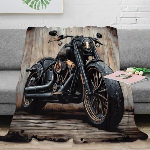 Couverture moto 3D plaid canapé microfibre 150x200cm idéal coloc - 2