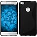 Produktbild PhoneNatic Case kompatibel mit Huawei P8 Lite 2017 - schwarz Silikon Hülle S-Style + 2 Schutzfolien