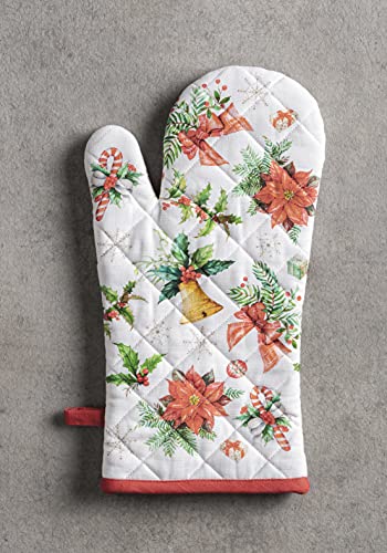Maison d' Hermine Oven Mitt + Pot Holder 100% Cotton Heat Resistant Oven Mitt (19cm x 33cm) & Pot Holder (20cm x 20cm), Chef, Women & Men Party, Chromo - Thanksgiving/Christmas - Image 3