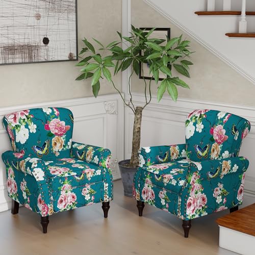 Sillón Plegable Floral Azul miniatura 4