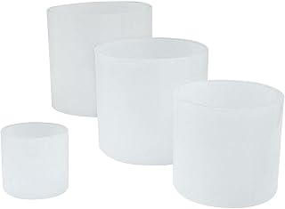 Hitefu 4 Pcs Cylinder Candle Molds, Pillar Casting Silicone Molds for Cast Resin, Soap Making, Flower Specimen & Clay Craft (3/4/5/6cm)