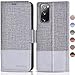 Produktbild KEZiHOME Samsung S20 FE Hülle, Handyhülle für Galaxy S20 FE [RFID Schützt] [Standfunktion] [Magnet] PU Leder Flip Cover Stoßfeste Schutzhülle für Galaxy S20 FE 5G (6.5 Zoll) (Grau/ Grau)