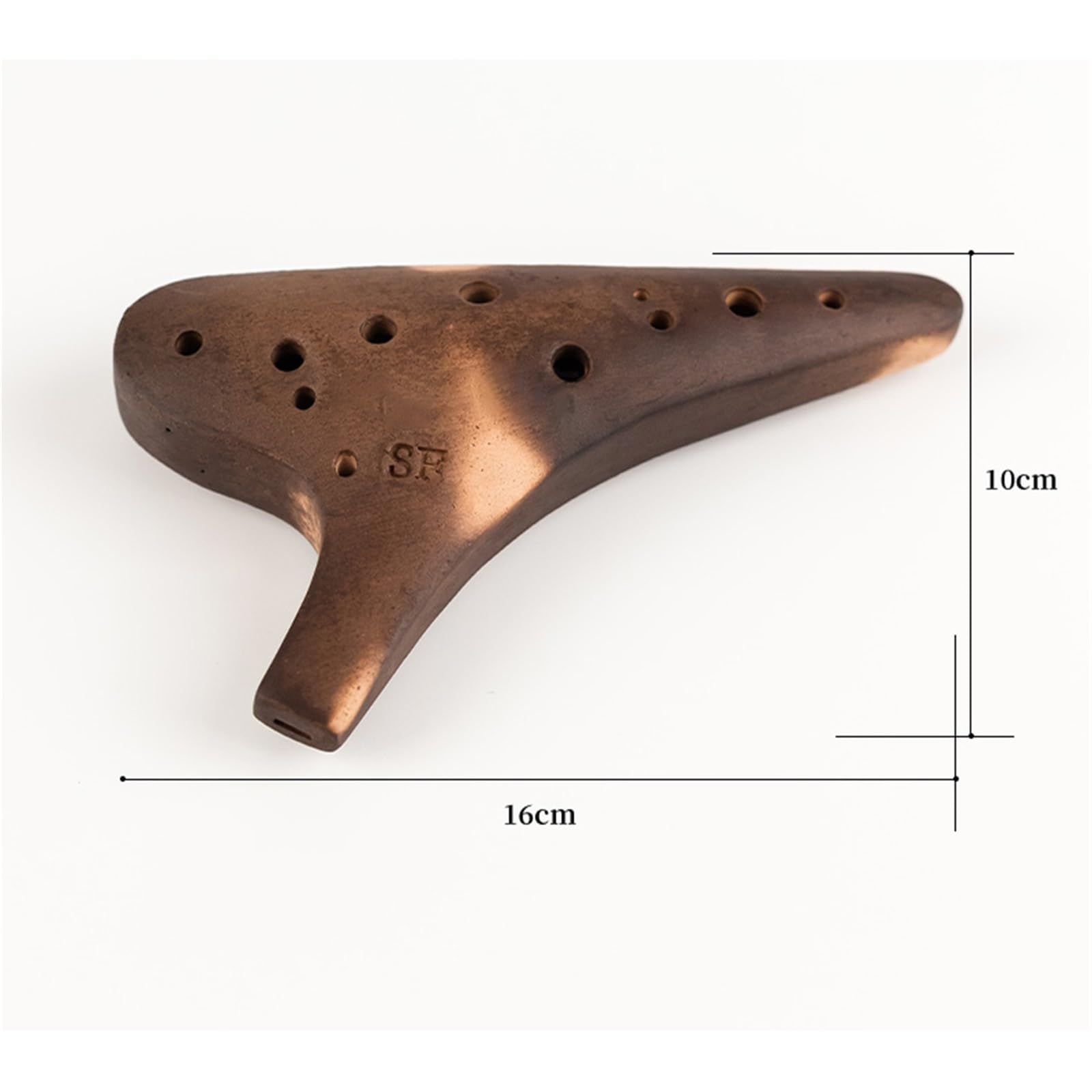 Ocarina Alto Strumento, Ocarina 12 fori SF Treble F Tone Lacca non smaltata Craft 2 stili 15 cm x 10 3(Style 1)