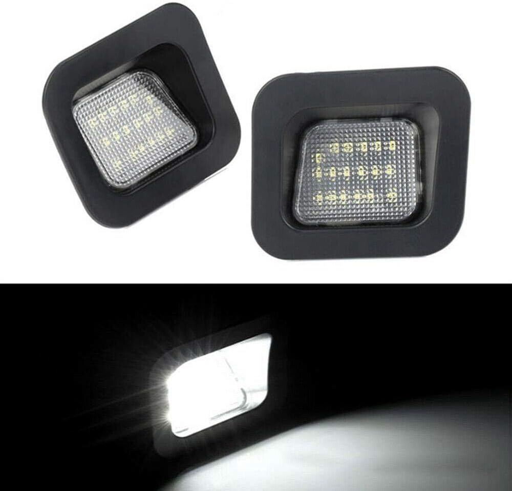 2 Pcs LED License Plate Light Lamp Assembly Replacement, Fits for 2003-2018 Dodge Ram 1500 2500 3500
