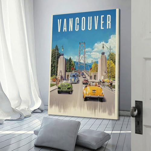 Poster Vancouver Canada pour une ambiance déco rétro dans le salon - 3