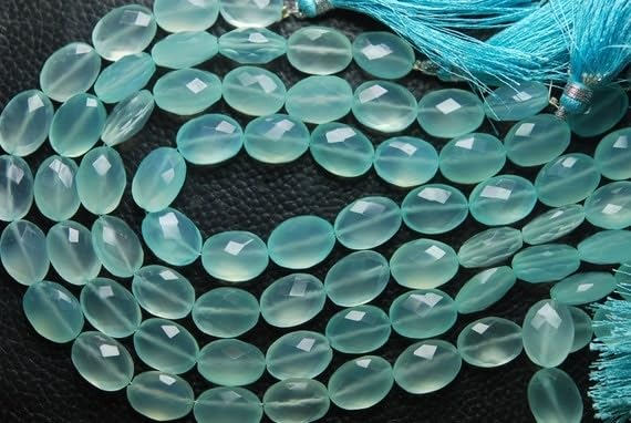 Chalcédoine aqua briolettes de haute qualité LKBEADS 10x14mm pour joaillerie