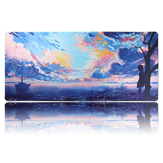 U&G Extended XXL Gaming Mouse Pad (35.4x15.7), Large Anime Mousepad,Non-Slip Rubber Base Waterproof Desktop Accessories Keyboard Mouse Mat Desk Pads for Work, Game, Office Players