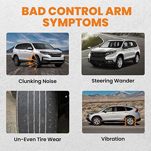 Maxpeedingrods 12 Pc Front Suspension Kit For Honda Civic 2006-2011, Front Lower Control Arms W/Ball Joints, Sway Bar End Links, Tie Rod End Links #TOP3