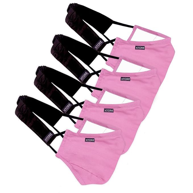 N-99 FDA CE Certified Antipollution cotton mask | Reusable | Washable | Without Valve (Pack of 4 mask, 4 Filters, 4 x Head Band, Orchid Pink)-image-45