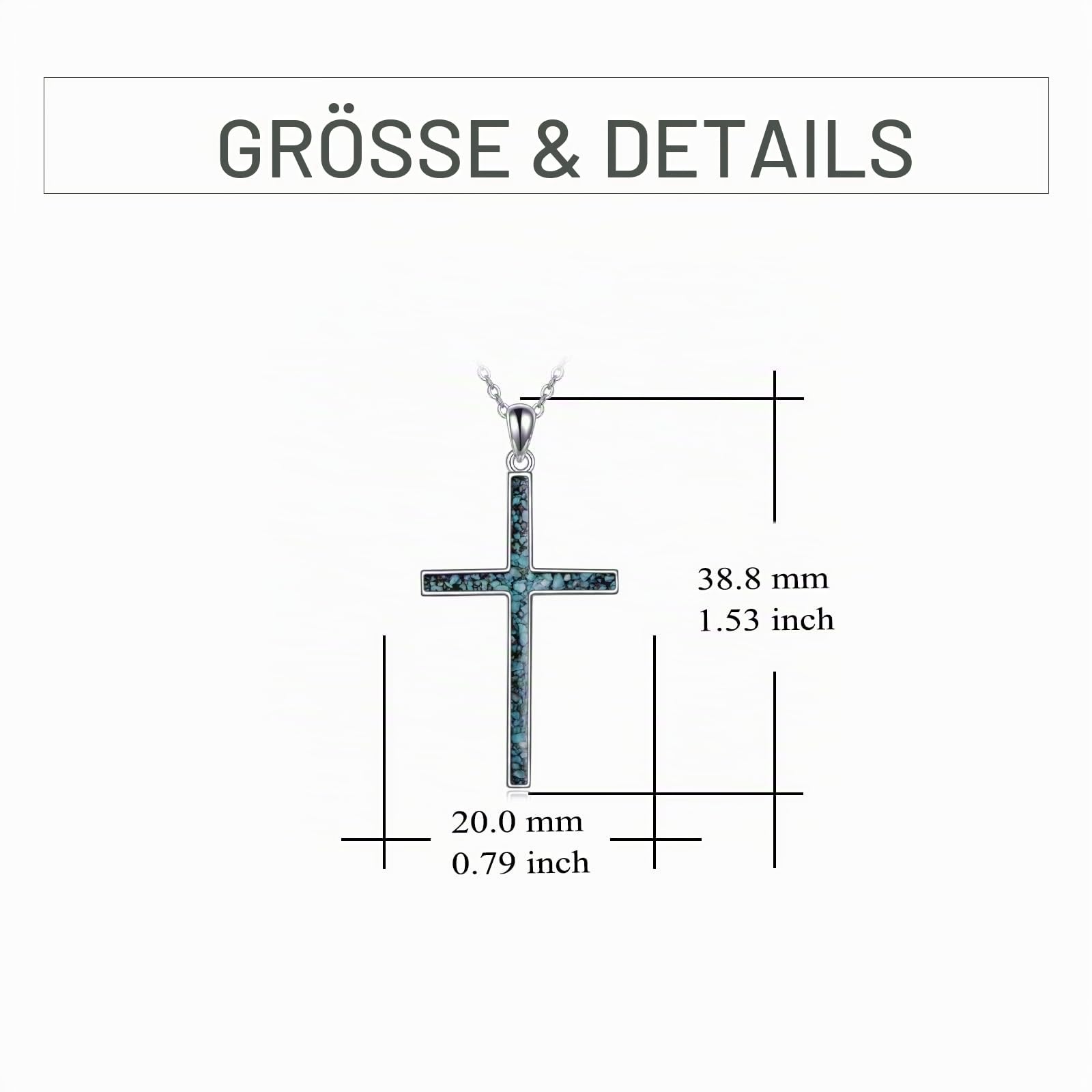 YFN Keltisches Kreuz Halskette Sterling Silber Keltische Knoten Anhänger Abalone Shell Kreuz Schmuck Geschenke für Damen Herren