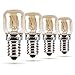 HEITECH Backofenlampe 4er Pack 15W E14 - Backofen Glühbirne hitzebeständig bis 300 Grad für Backofen, Grillöfen, Mikrowelle - Backofen Lampe mit T22 Kapsel, 75 Lumen & 2600K