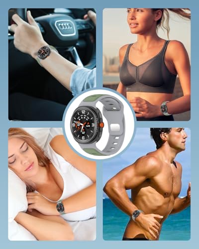 Image of Bands for Samsung Watch 8 Smartwatch,Sport quick-release Silicone Band for Samsung Watch 8,Soft Lightweight & Ventilated Comfort Replacement Smartwatch Strap,Adjustable Wristband