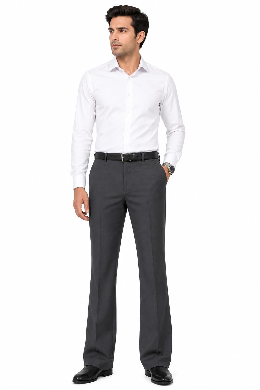 Men’s Bootcut Fit Pants | Stylish Flared Bottom Trousers for Men | Comfortable Mid-Rise Formal & Casual Pants | Smart Stretchable Everyday Wear-picture-15