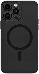 Capa Case Capinha Fosca Magnética Anti-impacto Slim Bordas Elevadas Com Proteção de Lentes Para iPhone (Preto, iPhone 12)