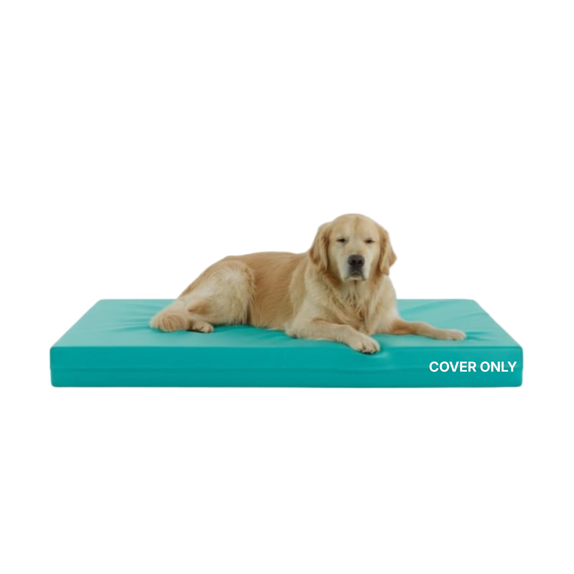 Kosiproducts Spare Replacement Dog Bed Cover, 190gsm Soft Polyester, Removable, Washable Cover [To Fit Dog Bed Size: 114cm x 75cm x 10cm, Turquoise]