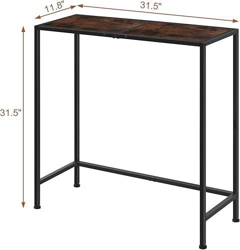 Miniatura 3 de smusei Narrow Entryway Table 31.5'' Farmhouse Console Table for Living Room Hallway Industrial Wood Skinny Behind Couch Table for Entrance Hall