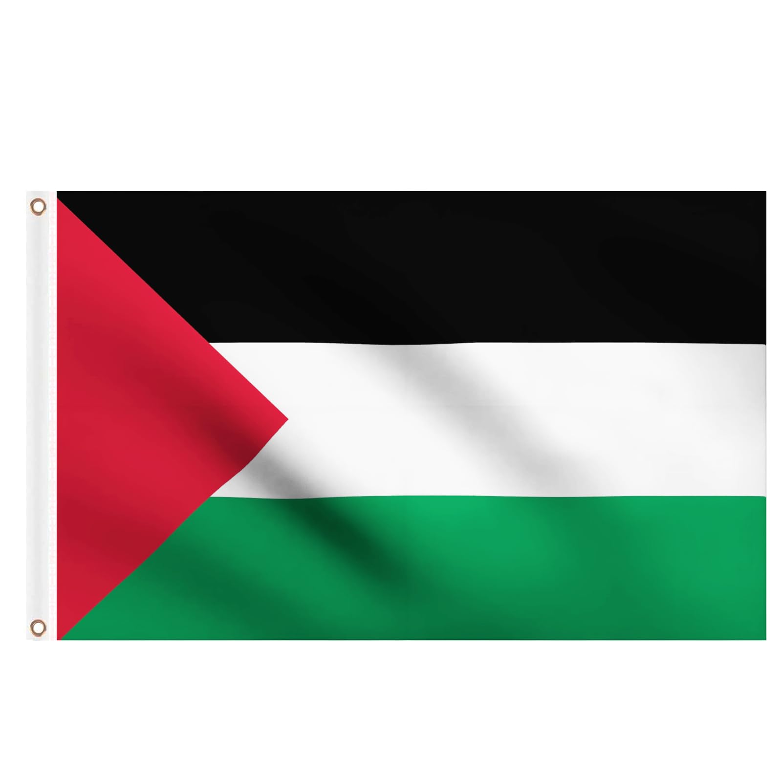 2PCS Palestinian Flags 5ft x 3ft, Large Palestine Flags with Brass Eyelets Vivid Colours for Inside and Outdoor Garden Solidarity Day Decorations โ image 1