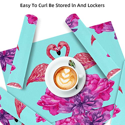 Set de table flamant rose pour apporter poésie et douceur tropicale à vos repas
