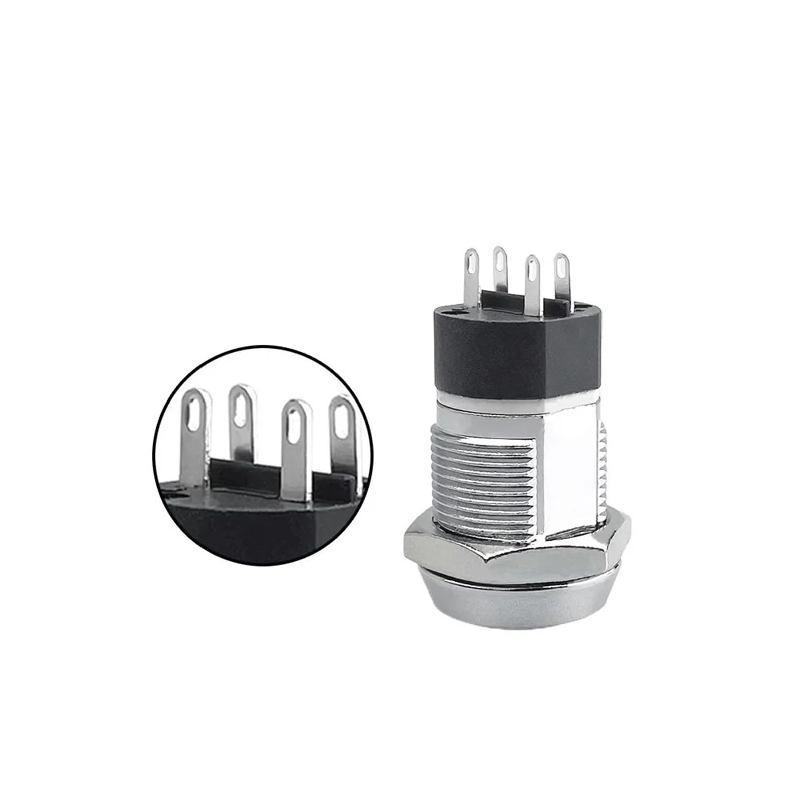 Metall-Schlüsselschalter 5/10/20 Sets 2P 4P 102/135/1203/2801 Elektronische Power Zink Legierung Metall Schlüssel Schalter Schloss 12/16/19mm(S1201(Function one),20 sets)