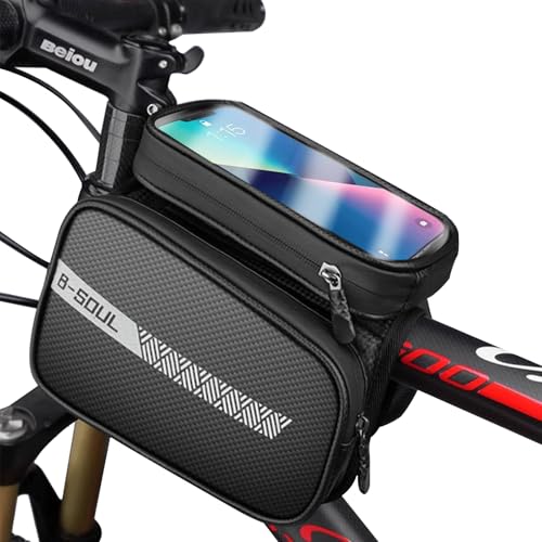 OFOZOVEY Bike Frame Bag Waterproof Phone Holder 6.9