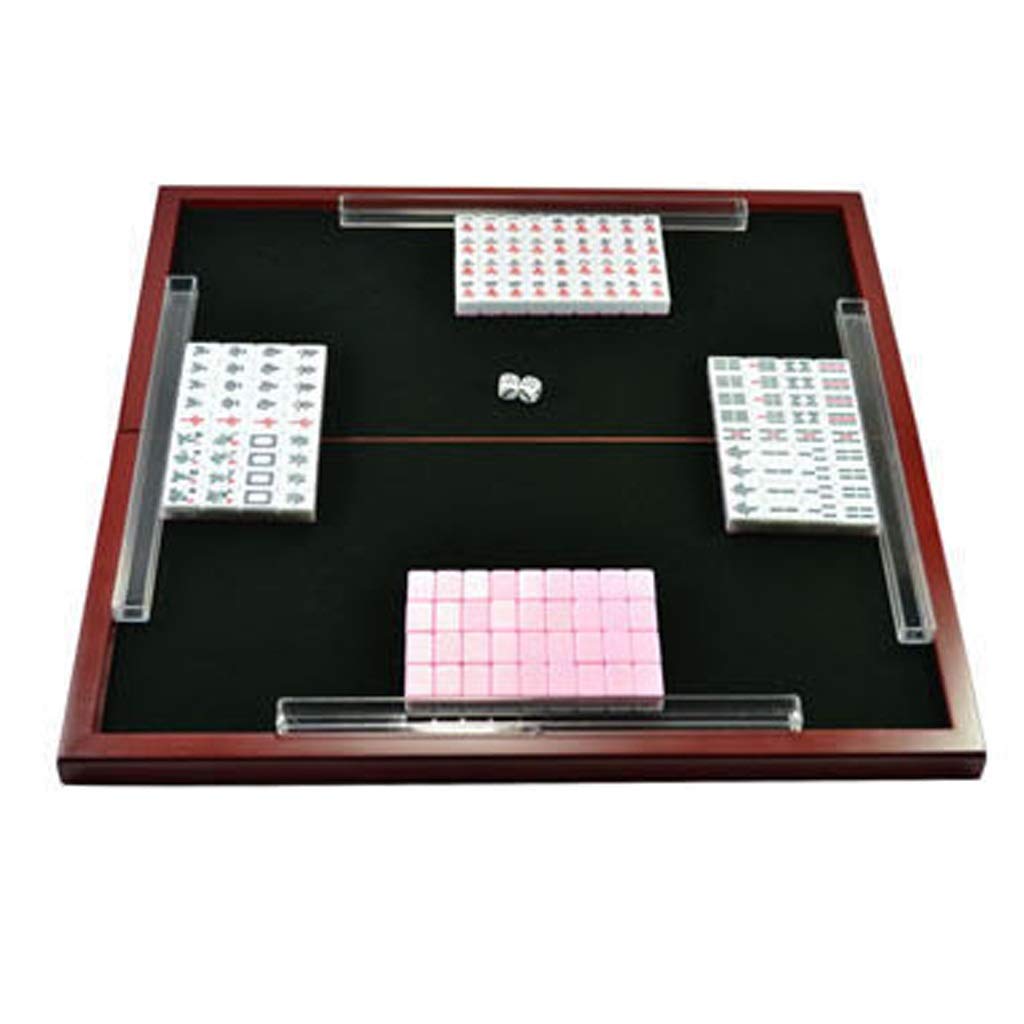 Waldspring Jeu Mahjong Mini 144 Tuiles – Mélamine Solide – 8 Fleurs, 2 Rechanges, 2 Dés – Portable Pour Voyage Et Camping
