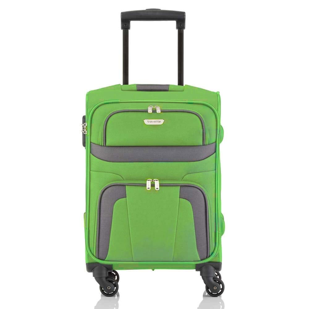 Travelite Orlando 4w Trolley S Grüne Koffer für Reisende im Flying-Suitcase-Format 54cm 35L
