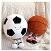 YUDONG 12 Inch Soft Plush Sports Ball Doll - Adorable Football Plush Toy, Fun Spherical Stuffed Animal, Cute Throw Pillow & Kids Gift (Basketball) #1