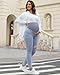 Yornobly Maternity Jeans for Women Over Belly Stretch Skinny Pants Ripped Comfy Slim Denim for Throughout Pregnancy