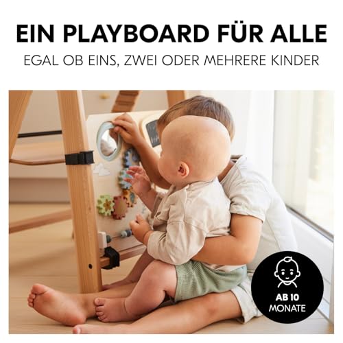 hauck Activity Board für Alpha+, Beta+, Arketa Hochstuhl, Spielen & Lernen ab 10 Monaten, FSC Zertifiziertes Holz, Schnelle Klettverschluss Befestigung
