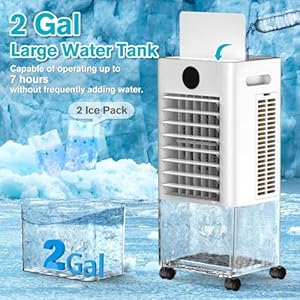 Windowless Portable Air Conditioner 12H Timer 2 Gal Tank 3 IN 1 Portable AC Unit with Remote 75Oscillation 3 Modes 3 Speeds Ultra Quiet 22 Ventless Swamp Cooler for Room Home Office