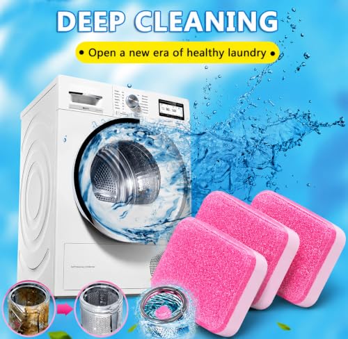 Image of Washing Machine Cleaner Tablets (18 Tablets) | Drum & Pipe Deep Cleaner | Pink Scent | Removes Odour, Limescale & Residue | For Front Load & Top Load Fully Automatic Washing Machines