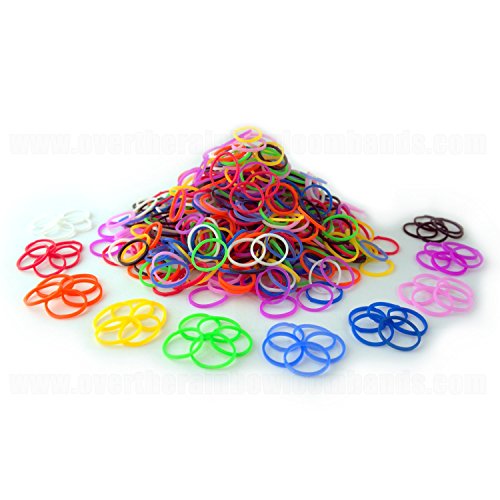 Lot de 300 élastiques pour bracelets loom couleurs néon avec clips S et crochet
