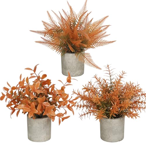 OVEH Fall Fake Potted Plants Artificial Plants for Shelf/Living Room/Wall/Home