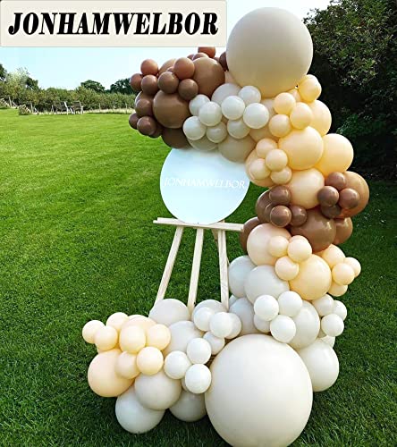 Image of Jonhamwelbor Sand White Balloons 12 inch 100 Pack