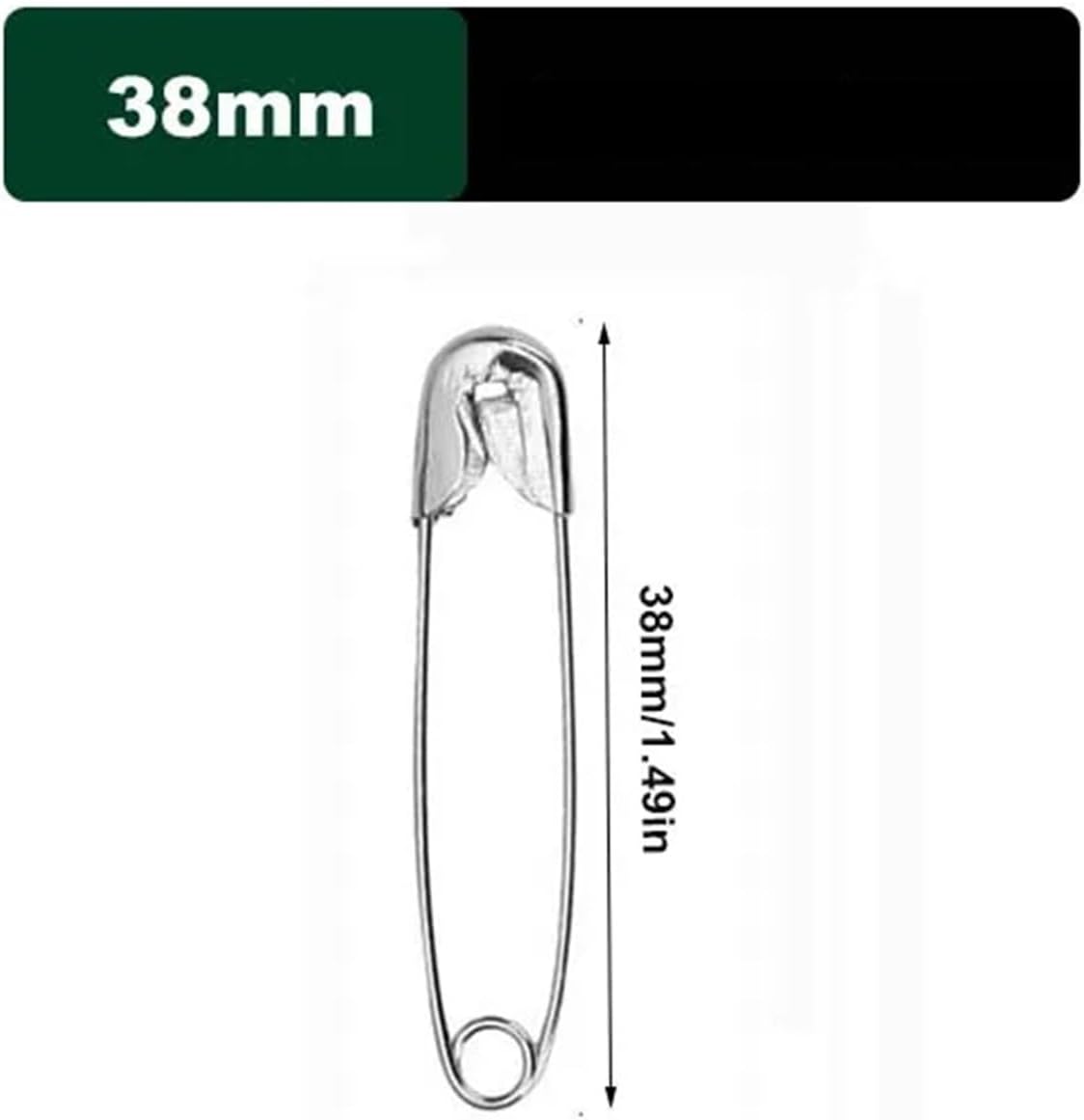 400Pcs Safety Pins Silver for DIY Crafts Sewing Accessories for Clothes and Sewing(Length 38mm)