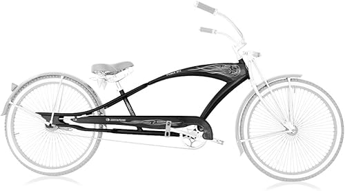 MICARGI Marco de acero elástico Cruiser de 26 pulgadas y protector de cadena para posavasos de 137 velocidadesfreno de disco multicolor