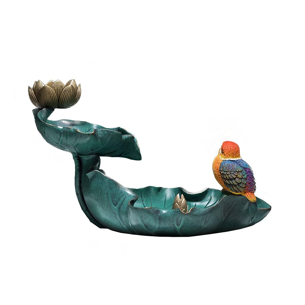 Räuchergefäß Halter Rückfluss Räucherbrenner Lotus Blatt Lotus Kleine Weihrauchbrenner Agarwood Aromatherapie Sandelholz Weihrauchbrenner Kupfer Weihrauchbrenner Räucherstäbchenhalter