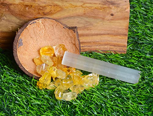 Image of Natural Citrine & Selenite Crystal Set 100g - Healing Stones for Manifestation & Reiki