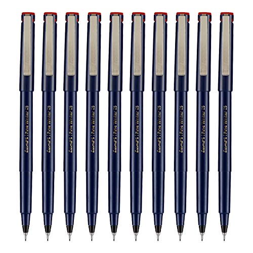 Image of Pilot V7 Liquid Ink Roller Ball Pen (1 Blue + 1 Black + 1 Red),multicoloured,9000014717 & Luxor Fine Writer Brown Color (pack Of 10 Pen)